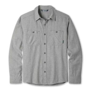 Cozy Men’s Miter Stretch Lightweight Flannel Shirt-Sz M-Moon Dust Heather